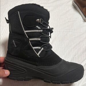 Falls Creek Black Snow Boots for Kids